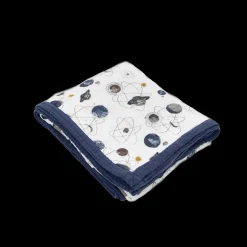 Cotton Muslin Quilted Throw - Planetary