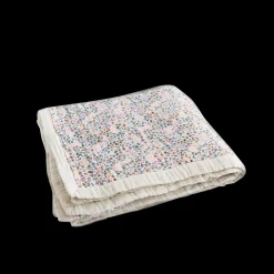 Cotton Muslin Quilted Throw - Pressed Petals