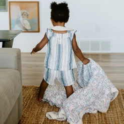 Cotton Muslin Quilted Throw - Pressed Petals