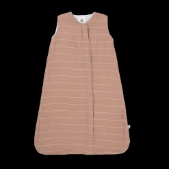 Cotton Muslin Sleep Bag - Mauve Stripe