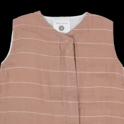 Cotton Muslin Sleep Bag - Mauve Stripe
