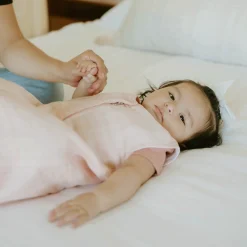 Cotton Muslin Sleep Bag - Light Pink
