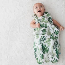 Cotton Muslin Sleep Bag - Tropical Leaf