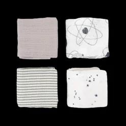 Cotton Muslin Squares 4 Pack - Planetary