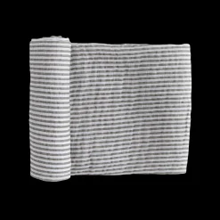 Cotton Muslin Swaddle Blanket - Grey Stripe
