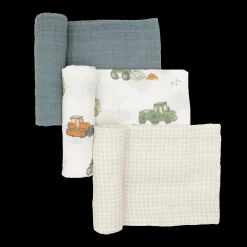 Cotton Muslin Swaddle Blanket 3 Pack - Work Trucks