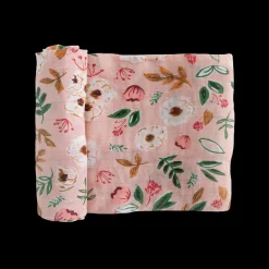 Cotton Muslin Swaddle Blanket - Vintage Floral