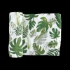 Cotton Muslin Swaddle Blanket - Tropical Leaf