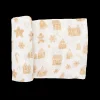 Cotton Muslin Swaddle Blanket - Gingerbread Village