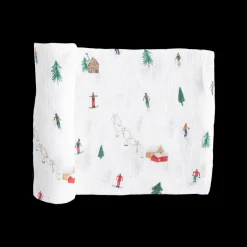 Cotton Muslin Swaddle Blanket - Powder Party