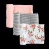 Cotton Muslin Swaddle Blanket 3 Pack - Watercolor Roses
