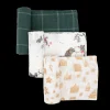 Cotton Muslin Swaddle Blanket 3 Pack - Snow Day