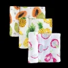 Cotton Muslin Swaddle Blanket 3 Pack - Tropical Fruit