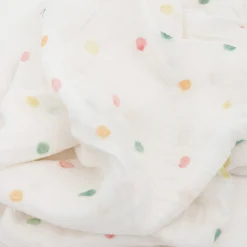 Cotton Muslin Swaddle Blanket - Party Dots