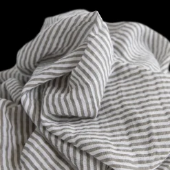 Cotton Muslin Swaddle Blanket - Grey Stripe