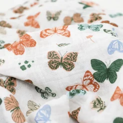 Cotton Muslin Swaddle Blanket - Butterflies