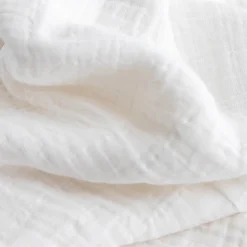 Cotton Muslin Swaddle Blanket 3 Pack - White