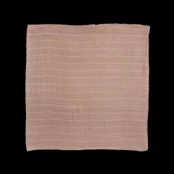 Cotton Muslin Swaddle Blanket - Mauve Stripe