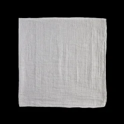 Cotton Muslin Swaddle Blanket - Grey Stripe