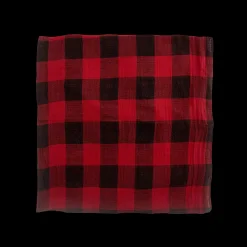 Cotton Muslin Swaddle Blanket - Red Plaid