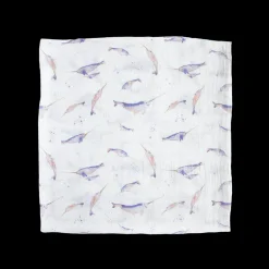 Cotton Muslin Swaddle Blanket - Narwhal