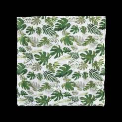 Cotton Muslin Swaddle Blanket - Tropical Leaf