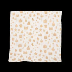 Cotton Muslin Swaddle Blanket - Gingerbread Village