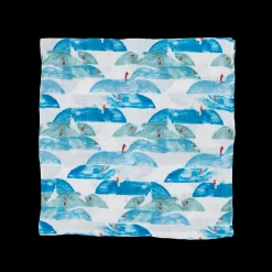 Cotton Muslin Swaddle Blanket - Surf