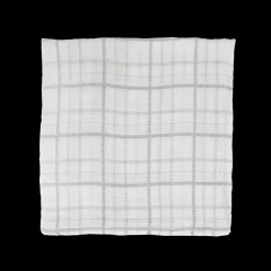 Cotton Muslin Swaddle Blanket - Grey Plaid
