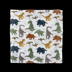 Cotton Muslin Swaddle Blanket 3 Pack - Dino Friends 2