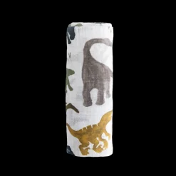 Cotton Muslin Swaddle Blanket - Dino Friends