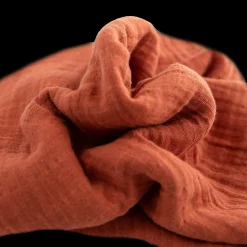 Cotton Muslin Swaddle Blanket - Rust