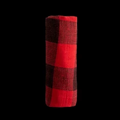 Cotton Muslin Swaddle Blanket - Red Plaid