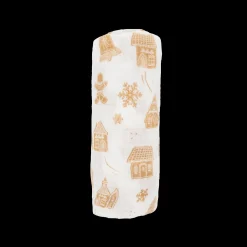 Cotton Muslin Swaddle Blanket - Gingerbread Village