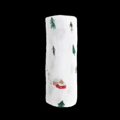 Cotton Muslin Swaddle Blanket - Powder Party