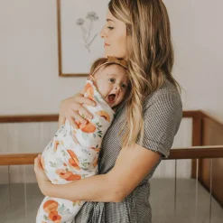 Cotton Muslin Swaddle Blanket - Georgia Peach