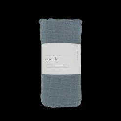 Cotton Muslin Swaddle Blanket - Sea
