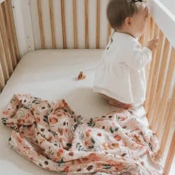 Cotton Muslin Swaddle Blanket - Vintage Floral