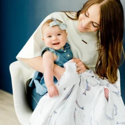Cotton Muslin Swaddle Blanket - Narwhal