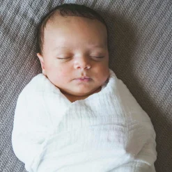 Cotton Muslin Swaddle Blanket - White