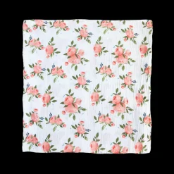 Cotton Muslin Swaddle Blanket 3 Pack - Watercolor Roses