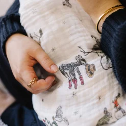 Cotton Muslin Swaddle Blanket - Snow Day