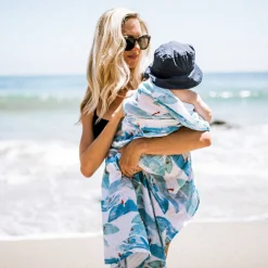 Cotton Muslin Swaddle Blanket - Surf