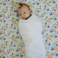 Cotton Muslin Swaddle Blanket 3 Pack - White
