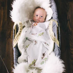 Cotton Muslin Swaddle Blanket - Oh Deer!