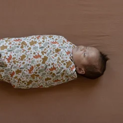 Cotton Muslin Swaddle Blanket - Fall Friends