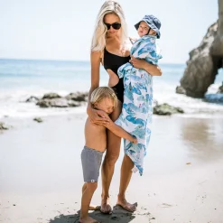 Cotton Muslin Swaddle Blanket - Surf