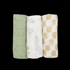 Cotton Muslin Swaddle Blanket 3 Pack - Desert Night