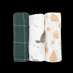 Cotton Muslin Swaddle Blanket 3 Pack - Snow Day
