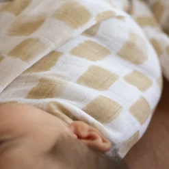 Cotton Muslin Swaddle Blanket - Adobe Checker